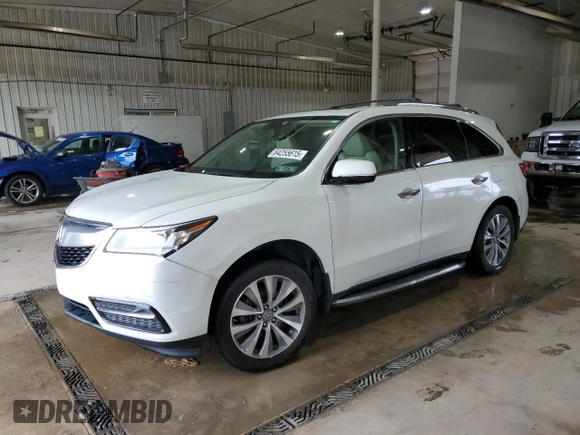 2014 Acura MDX Technology z VIN 5FRYD4H46EB025952, wystawiony jako Copart lot #64255615 z przebiegiem 144 777 mil mil oraz Szkoda całkowita • Salvage title. Historia ofert i sprzedaży dostępna na DreamBid. Obrazek 1.