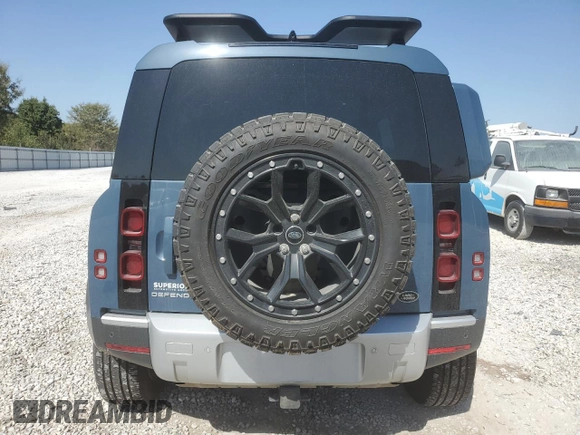 2022 Land Rover Defender S with VIN SALEJ7RX1N2090601, listed as a Copart auction lot 73654224 with 33,621 mi miles and Salvage title. Bid and sale history available at DreamBid. Image 6.