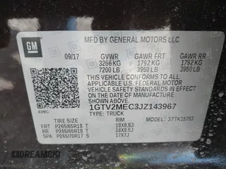 2018 GMC Sierra 1500 SLE z VIN 1GTV2MEC3JZ143967, wystawiony jako IAAI lot #41853850 z przebiegiem 80 205 mil mil oraz . Historia ofert i sprzedaży dostępna na DreamBid. Obrazek 9.