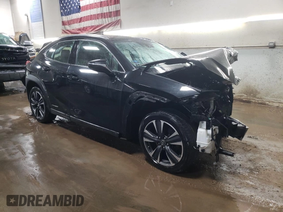 2019 Lexus UX 250h with VIN JTHU9JBH9K2009009, listed as a Copart auction lot 42381095 with Not provided miles and Salvage title. Bid and sale history available at DreamBid. Image 4.
