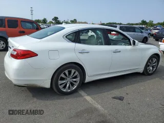 2012 Infiniti M37 with VIN JN1BY1APXCM335334, listed as a Copart auction lot 62503434 with 62,761 mi miles and Salvage Title. Bid and sale history available at carsss.com. Image 3.