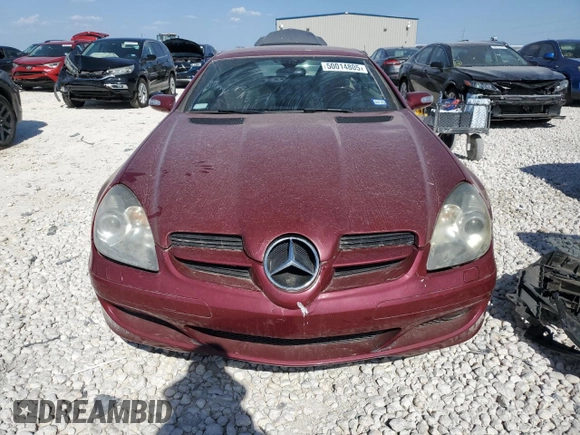 2007 Mercedes-Benz SLK 350 with VIN WDBWK56F07F154582, listed as a Copart auction lot 50014805 with 94,596 mi miles and Clean title. Bid and sale history available at DreamBid. Image 5.