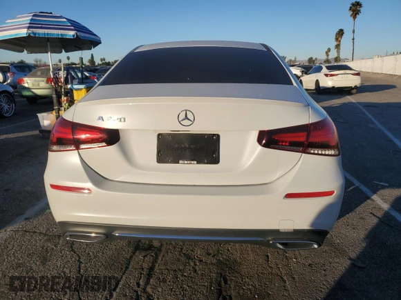 2020 Mercedes-Benz A 220 with VIN WDD3G4EB3LW039599, listed as a Copart auction lot 85500624 with 36,760 mi miles and Salvage Title. Bid and sale history available at DreamBid. Image 6.