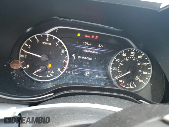 2017 Nissan Maxima SV with VIN 1N4AA6AP1HC428580, listed as a Copart auction lot 55106005 with 65,715 mi miles and Non repairable. Bid and sale history available at DreamBid. Image 9.