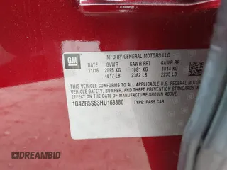 2017 Buick LaCrosse Premium with VIN 1G4ZR5SS3HU163380, listed as a IAAI auction lot 42424944 with 105,444 mi miles and . Bid and sale history available at DreamBid. Image 9.