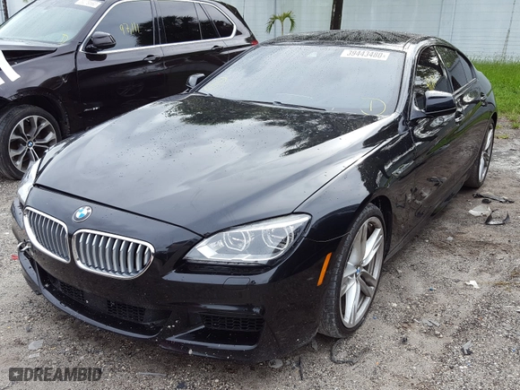 2015 BMW 6 Series 650i with VIN WBA6B2C57FGB99166, listed as a Copart auction lot 39443480 with 41,812 mi miles and Non Repairable. Bid and sale history available at carsss.com. Image 2.