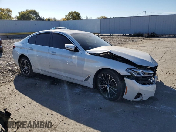 2021 BMW 5 Series 530e with VIN WBA13AG08MCF72963, listed as a Copart auction lot 77743654 with Not Provided miles and Non Repairable. Bid and sale history available at carsss.com. Image 4.