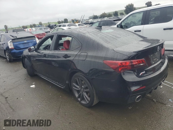 2019 Acura TLX w/A-Spec Pkg with VIN 19UUB1F68KA004146, listed as a Copart auction lot 44219705 with 56,725 mi miles and Salvage Title. Bid and sale history available at carsss.com. Image 2.