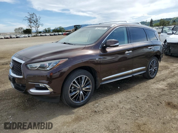 2019 Infiniti QX60 Pure with VIN 5N1DL0MM5KC524862, listed as a Copart auction lot 52144065 with 20,590 mi miles and Salvage title. Bid and sale history available at DreamBid. Image 1.