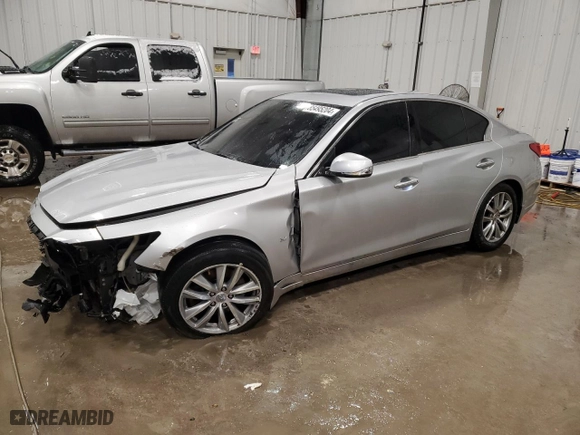2014 Infiniti Q50 with VIN JN1BV7AR2EM685346, listed as a Copart auction lot 85495204 with 131,730 mi miles and Non Repairable. Bid and sale history available at carsss.com. Image 1.