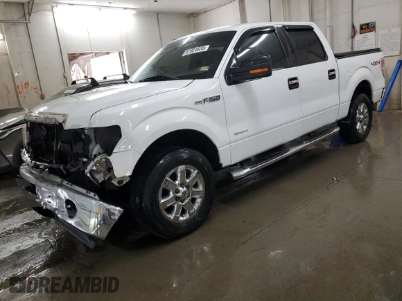 2014 Ford F-150 XL with VIN 1FTFW1ET5EFB75690, listed as a Copart auction lot 47824635 with 194,649 mi miles and Salvage Title. Bid and sale history available at carsss.com. Image 1.