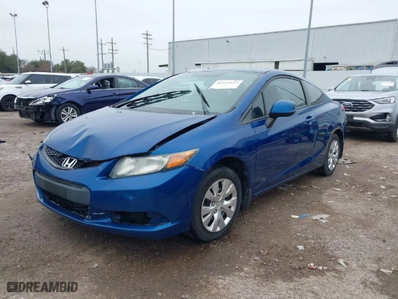 2012 Honda Civic Cpe LX with VIN 2HGFG3A52CH507436, listed as a IAAI auction lot 41452627 with 1 mi miles. Bid and sale history available at carsss.com. Image 2.