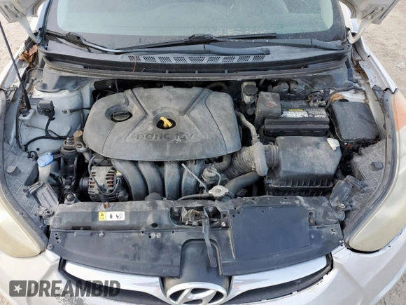 2013 Hyundai Elantra GLS z VIN KMHDH4AE2DU754975, wystawiony jako Copart lot #59701275 z przebiegiem 180 451 mil mil oraz Szkoda całkowita • Salvage title. Historia ofert i sprzedaży dostępna na DreamBid. Obrazek 11.