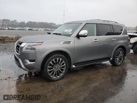 2023 Nissan Armada Platinum with VIN JN8AY2DB9P9835660, listed as a Copart auction lot 81040034 with 11,948 mi miles and Salvage Title. Bid and sale history available at carsss.com. Image 1.