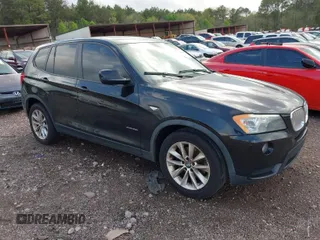 2013 BMW X3 xDrive28i with VIN 5UXWX9C51D0A21397, listed as a IAAI auction lot 41920794 with 158,593 mi miles. Bid and sale history available at carsss.com. Image 1.