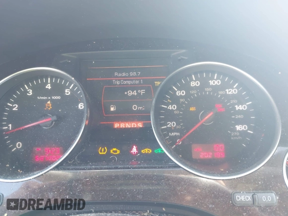 2007 Audi A8 with VIN WAULV44E67N025734, listed as a IAAI auction lot 42350656 with 202,199 mi miles and . Bid and sale history available at DreamBid. Image 7.