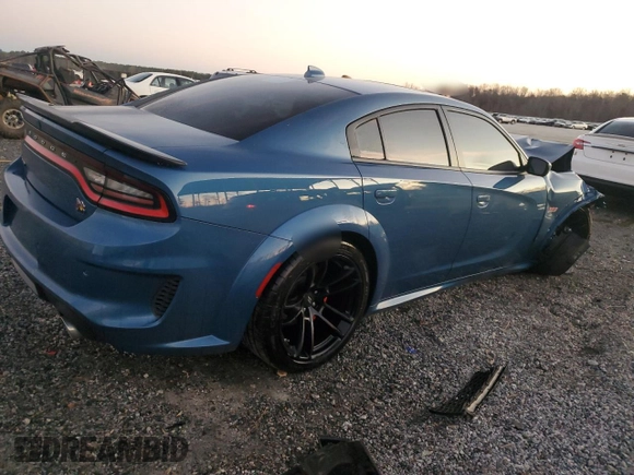 2022 Dodge Charger Scat Pack with VIN 2C3CDXGJ5NH193942, listed as a Copart auction lot 47988885 with 44,115 mi miles and Salvage Title. Bid and sale history available at carsss.com. Image 3.
