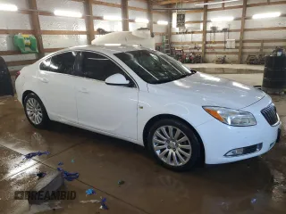 2011 Buick Regal CXL RL1 with VIN W04GN5EC1B1029918, listed as a Copart auction lot 71782234 with 128,500 mi miles and Salvage Title. Bid and sale history available at carsss.com. Image 4.