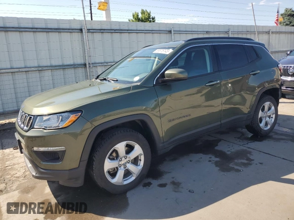 2021 Jeep Compass Altitude with VIN 3C4NJDBBXMT558309, listed as a Copart auction lot 59976145 with 38,736 mi miles and Salvage title. Bid and sale history available at DreamBid. Image 1.