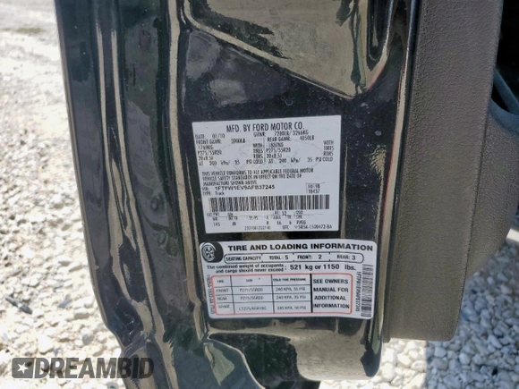 2010 Ford F-150 XL с VIN 1FTFW1EV9AFB37245, выставлен на аукционе Copart как лот 60594315 с пробегом 131 972 миль миль и Списание • Salvage title. История ставок и продаж доступна на DreamBid. Изображение 12.