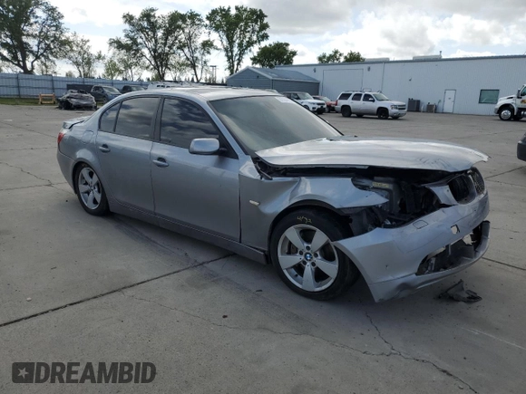 2006 BMW 5 Series 530xi with VIN WBANF73546CG68265, listed as a Copart auction lot 51184425 with 194,170 mi miles and Salvage Title. Bid and sale history available at DreamBid. Image 4.