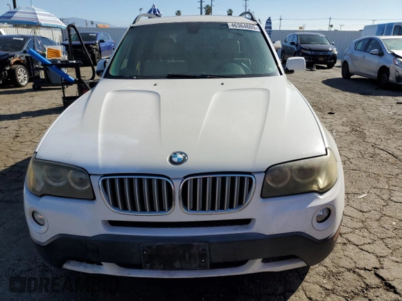 2007 BMW X3 3.0si with VIN WBXPC93467WF19544, listed as a Copart auction lot 46364605 with 260,116 mi miles and Clean Title. Bid and sale history available at carsss.com. Image 5.