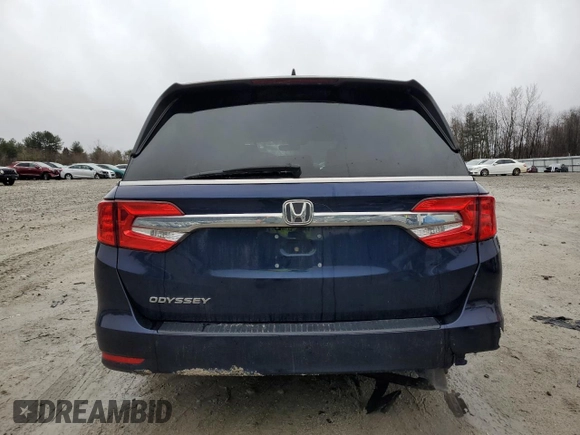 2020 Honda Odyssey EX-L with VIN 5FNRL6H70LB051653, listed as a Copart auction lot 45387985 with 63,747 mi miles and Salvage Title. Bid and sale history available at carsss.com. Image 6.