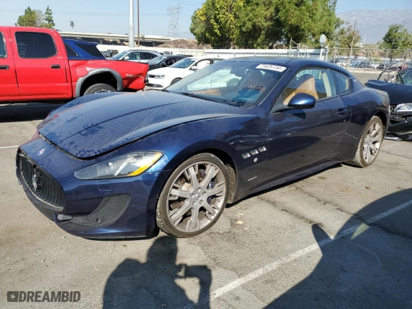 2013 Maserati GranTurismo Sport with VIN ZAM45VLA1D0073223, listed as a Copart auction lot 73426734 with 0 mi miles and Salvage Title. Bid and sale history available at carsss.com. Image 1.