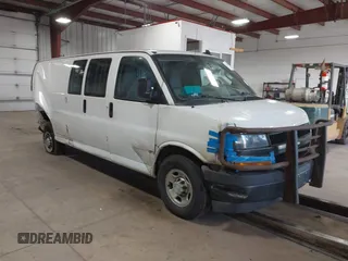 2019 Chevrolet Express Cargo with VIN 1GCWGBFP0K1354958, listed as a IAAI auction lot 42175860 with 273,313 mi miles and . Bid and sale history available at DreamBid. Image 1.