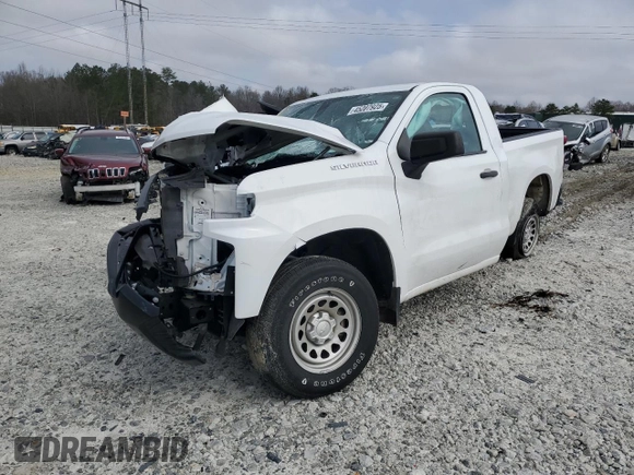 2020 Chevrolet Silverado 1500 Work Truck with VIN 3GCNWAEF5LG146627, listed as a Copart auction lot 45207925 with Not Provided miles and Salvage Title. Bid and sale history available at carsss.com. Image 1.