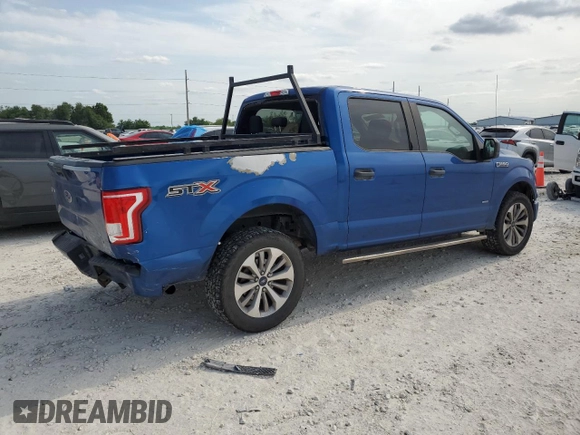 2017 Ford F-150 XL with VIN 1FTEW1CP9HKE14736, listed as a Copart auction lot 53297785 with 195,991 mi miles and Salvage Title. Bid and sale history available at carsss.com. Image 3.