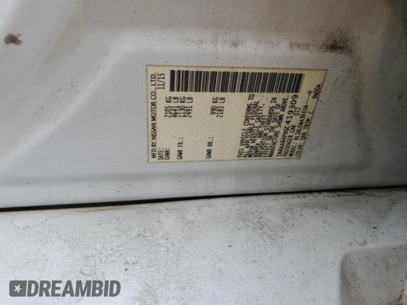 2016 Nissan Maxima SV with VIN 1N4AA6APXGC419309, listed as a Copart auction lot 44352935 with 130,893 mi miles and Salvage Title. Bid and sale history available at DreamBid. Image 13.