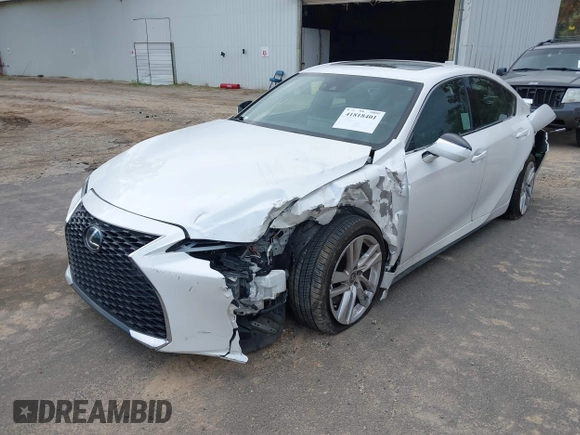 2021 Lexus IS with VIN JTHCA1D21M5116584, listed as a IAAI auction lot 41818401 with 56,354 mi miles. Bid and sale history available at carsss.com. Image 17.