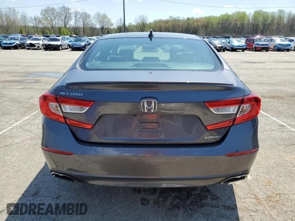 2019 Honda Accord Sport with VIN 1HGCV1F3XKA116343, listed as a Copart auction lot 52596185 with 44,187 mi miles and Salvage Title. Bid and sale history available at DreamBid. Image 6.