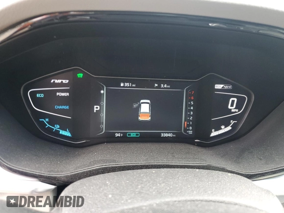 2022 Kia Niro Touring SE with VIN KNDCC3LC3N5536771, listed as a Copart auction lot 59020314 with 33,840 mi miles and Salvage Title. Bid and sale history available at carsss.com. Image 9.