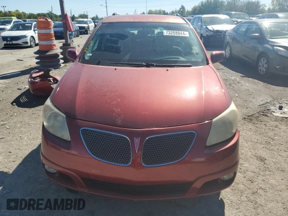 2007 Pontiac Vibe with VIN 5Y2SL65897Z400811, listed as a Copart auction lot 73208944 with 0 mi miles and Salvage Title. Bid and sale history available at carsss.com. Image 5.