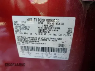 2015 Ford Explorer Limited z VIN 1FM5K7F86FGB09094, wystawiony jako Copart lot #88515115 z przebiegiem 174 863 mil mil oraz Szkoda całkowita • Salvage title. Historia ofert i sprzedaży dostępna na DreamBid. Obrazek 16.