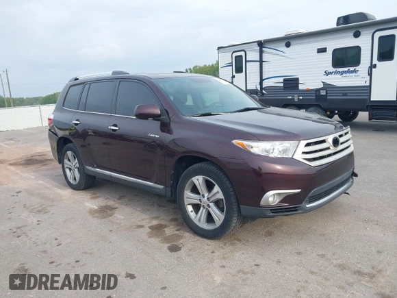 2012 Toyota Highlander Limited with VIN 5TDDK3EH3CS146163, listed as a IAAI auction lot 42145707 with 140,746 mi miles and . Bid and sale history available at DreamBid. Image 1.