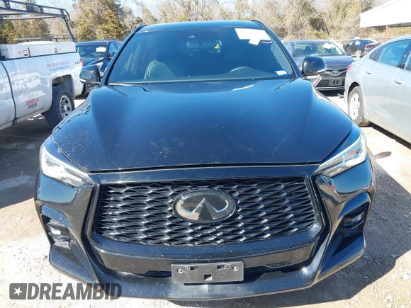 2023 Infiniti QX55 Luxe with VIN 3PCAJ5JR2PF105579, listed as a IAAI auction lot 41478285 with 56,943 mi miles and . Bid and sale history available at DreamBid. Image 12.