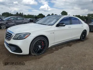 2018 Mercedes-Benz S 63 AMG with VIN WDDUG8JB2JA344149, listed as a Copart auction lot 58571895 with 88,451 mi miles and Salvage title. Bid and sale history available at DreamBid. Image 1.