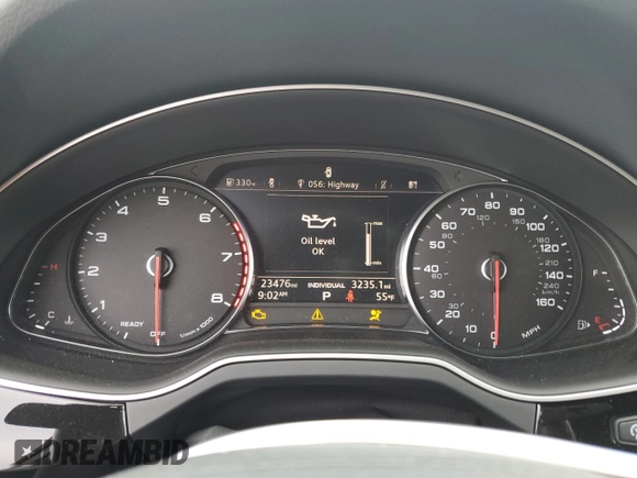 2019 Audi Q7 Premium with VIN WA1AAAF74KD008880, listed as a Copart auction lot 54277445 with 23,476 mi miles and Salvage title. Bid and sale history available at DreamBid. Image 9.