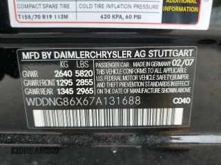 2007 Mercedes-Benz S 550 z VIN WDDNG86X67A131688, wystawiony jako Copart lot #57993685 z przebiegiem 143 631 mil mil oraz Tytuł czysty. Historia ofert i sprzedaży dostępna na DreamBid. Obrazek 12.