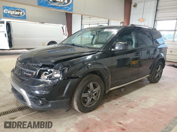 2015 Dodge Journey Crossroad with VIN 3C4PDDGGXFT725744, listed as a Copart auction lot 60808455 with 210,141 mi miles and Salvage title. Bid and sale history available at DreamBid. Image 1.