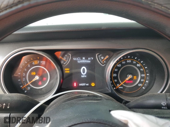 2023 Jeep Wrangler Sport с VIN 1C4HJXDGXPW596127, выставлен на аукционе Copart как лот 56645205 с пробегом 64 257 миль миль и Списание • Salvage title. История ставок и продаж доступна на DreamBid. Изображение 9.