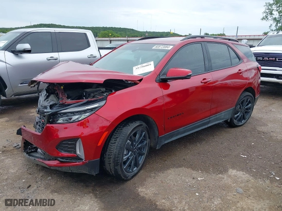 2024 Chevrolet Equinox RS with VIN 3GNAXMEG7RS108321, listed as a IAAI auction lot 39798009 with 19,812 mi miles. Bid and sale history available at carsss.com. Image 2.