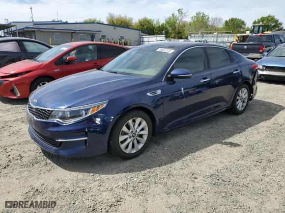 2016 Kia Optima EX with VIN 5XXGU4L36GG014428, listed as a Copart auction lot 53052535 with 204,675 mi miles and Salvage Title. Bid and sale history available at carsss.com. Image 1.