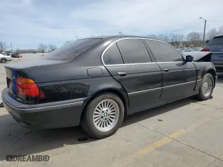 2000 BMW 5 Series 540iA with VIN WBADN6344YGM66003, listed as a Copart auction lot 49919625 with 205,645 mi miles and Salvage Title. Bid and sale history available at carsss.com. Image 3.