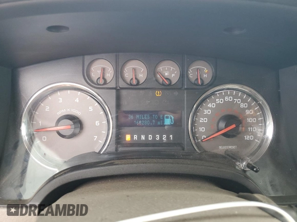 2010 Ford F-150 XL with VIN 1FTFW1EV1AFA04835, listed as a Copart auction lot 60063625 with 160,280 mi miles and Salvage title. Bid and sale history available at DreamBid. Image 9.
