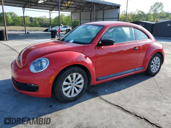 2015 Volkswagen Beetle Fleet Edition with VIN 3VWF17AT9FM626299, listed as a Copart auction lot 52095715 with 98,156 mi miles and Salvage Title. Bid and sale history available at DreamBid. Image 1.