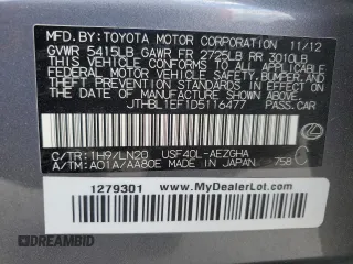 2013 Lexus LS 460 z VIN JTHBL1EF1D5116477, wystawiony jako Copart lot #50889915 z przebiegiem 148 646 mil mil oraz Szkody całkowita. Historia ofert i sprzedaży dostępna na DreamBid. Obrazek 13.